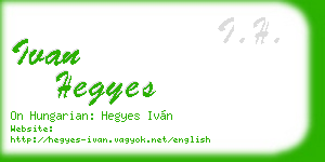 ivan hegyes business card