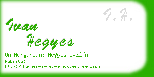 ivan hegyes business card